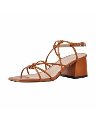 Criss Cross Gladiator Strappy Chunky Heel Sandals