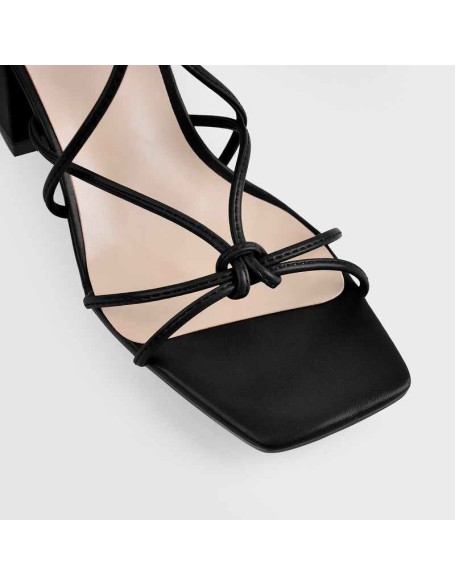Criss Cross Gladiator Strappy Chunky Heel Sandals