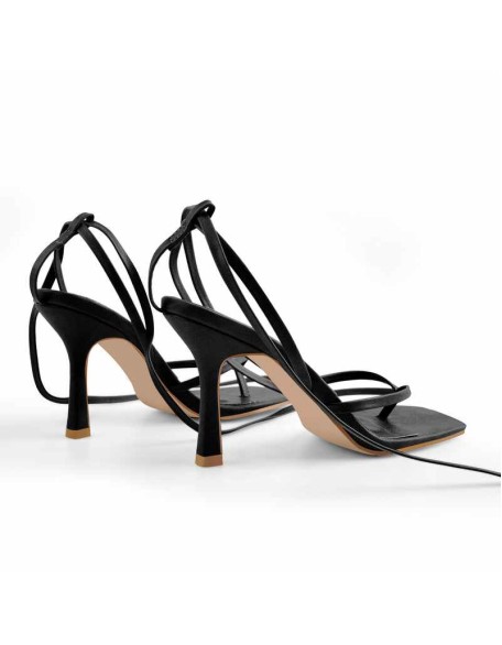 Flip Flop Thong Square Toe Lace Up Sandals