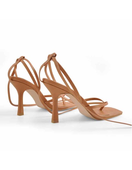 Flip Flop Thong Square Toe Lace Up Sandals