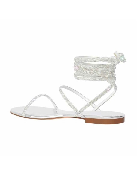 Diamante Lace up Flat Sandals