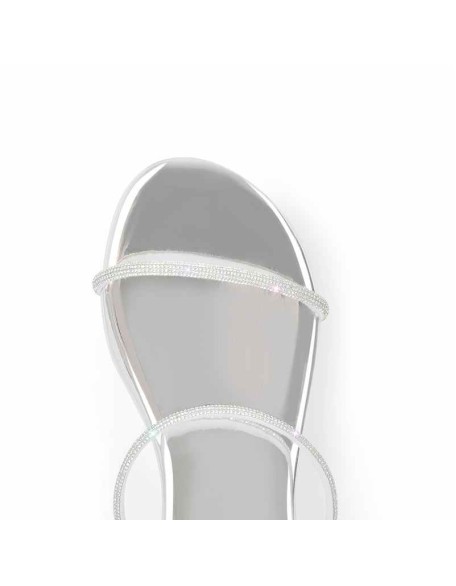 Diamante Lace up Flat Sandals