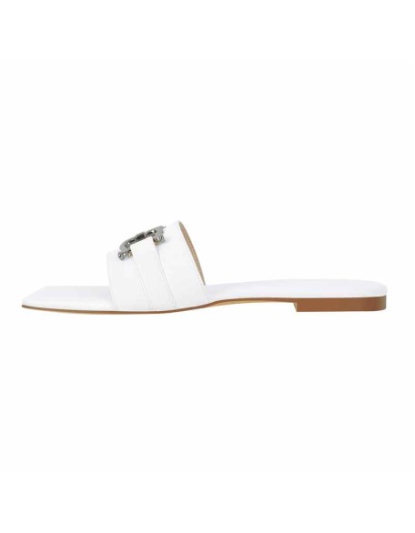 Open Toe Sandals Metal Buckle Flat