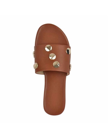 Studded Slides Flat Slip On Mules