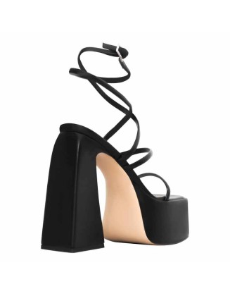 Platform Chunky Triangle Heel Sandals