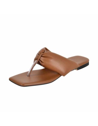 Thong Flip Flops Slippers Chocolate Flats
