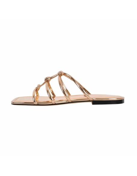 Square Toe Knot Strap Flat Sandals