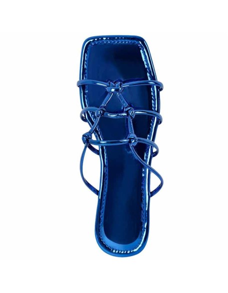 Square Toe Knot Strap Flat Sandals
