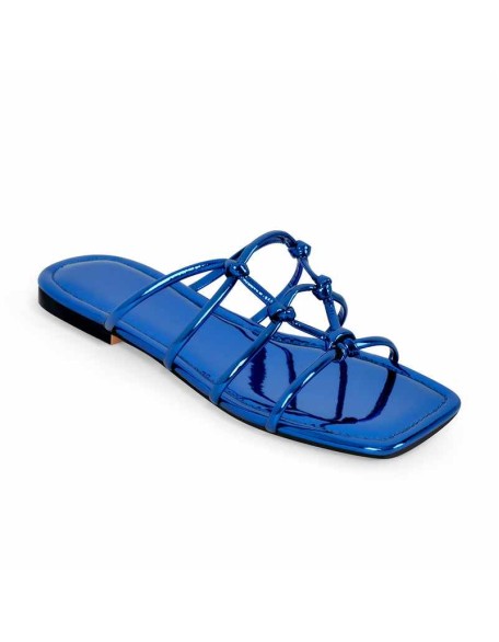Square Toe Knot Strap Flat Sandals