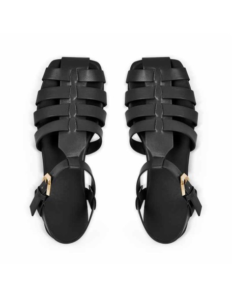 Multiple Colour Square Toe Gladiator Flat Sandals