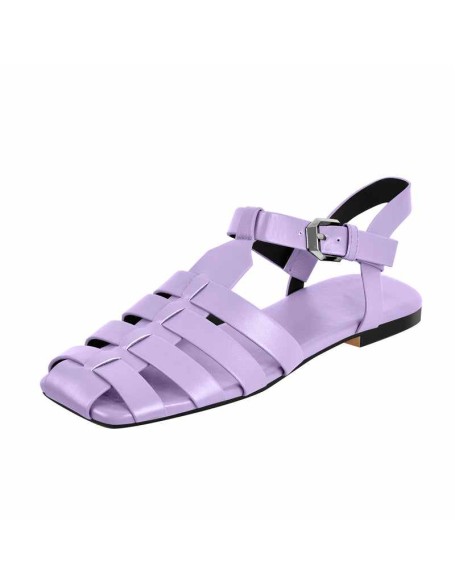Multiple Colour Square Toe Gladiator Flat Sandals