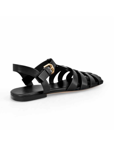 Multiple Colour Square Toe Gladiator Flat Sandals