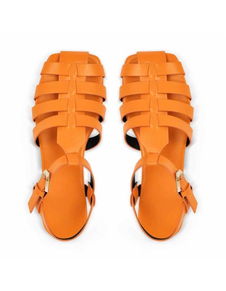 Multiple Colour Square Toe Gladiator Flat Sandals