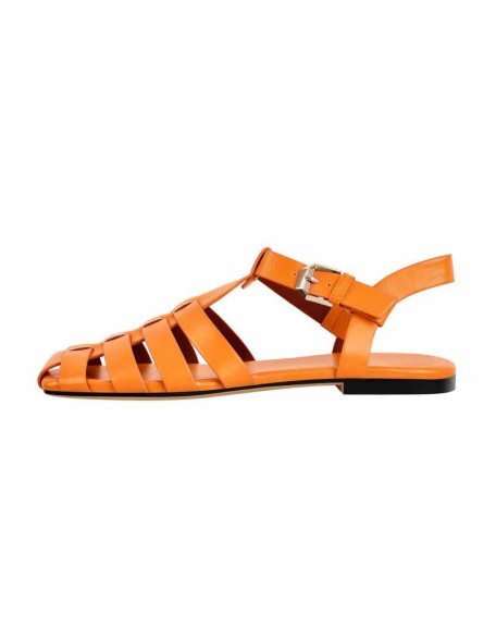 Multiple Colour Square Toe Gladiator Flat Sandals
