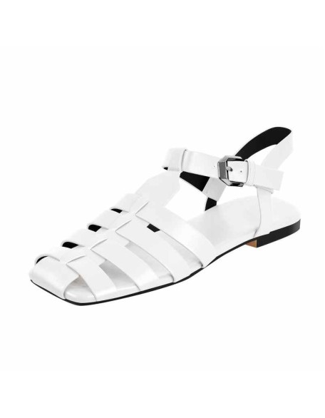 Multiple Colour Square Toe Gladiator Flat Sandals