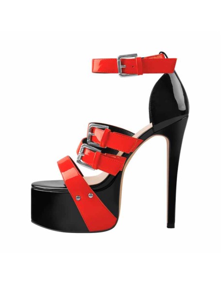 Platform Stiletto High Heels Buckle Sandals
