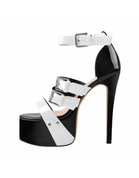 Platform Stiletto High Heels Buckle Sandals