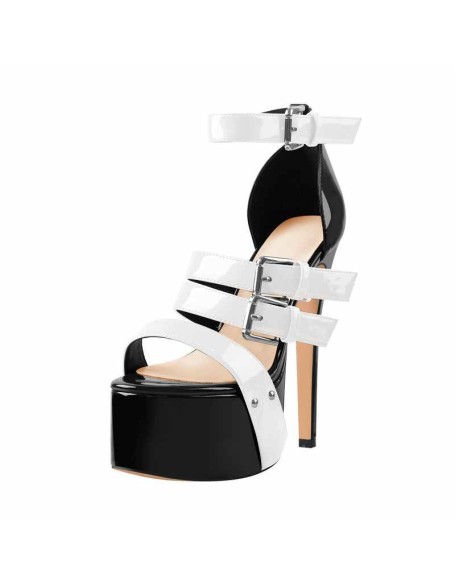 Platform Stiletto High Heels Buckle Sandals