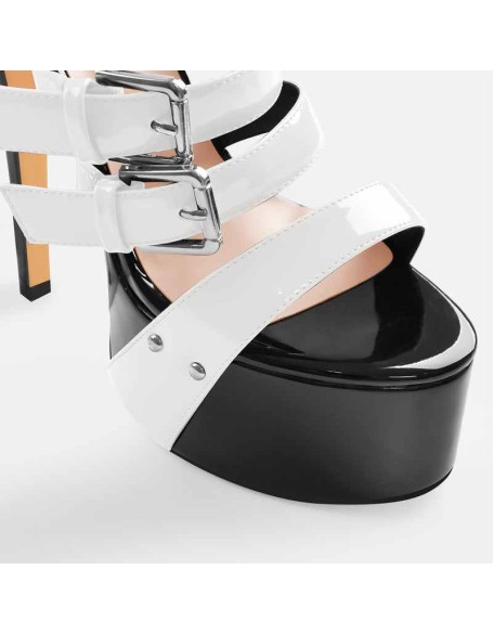 Platform Stiletto High Heels Buckle Sandals