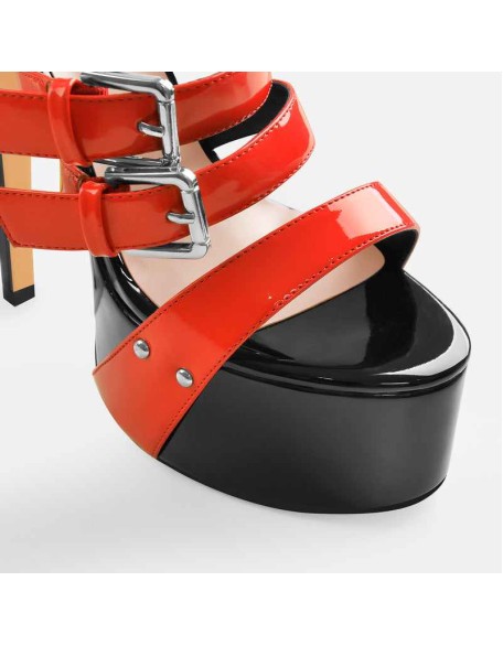 Platform Stiletto High Heels Buckle Sandals