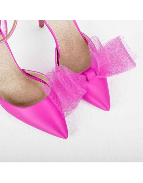 Pointed Toe High Heel Bow Stilettos