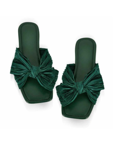 Flat Slip On Sliders Bow Sandals Flats