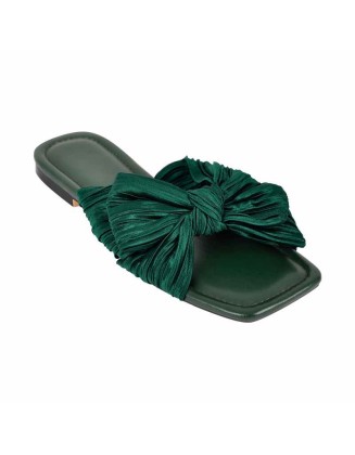 Flat Slip On Sliders Bow Sandals Flats