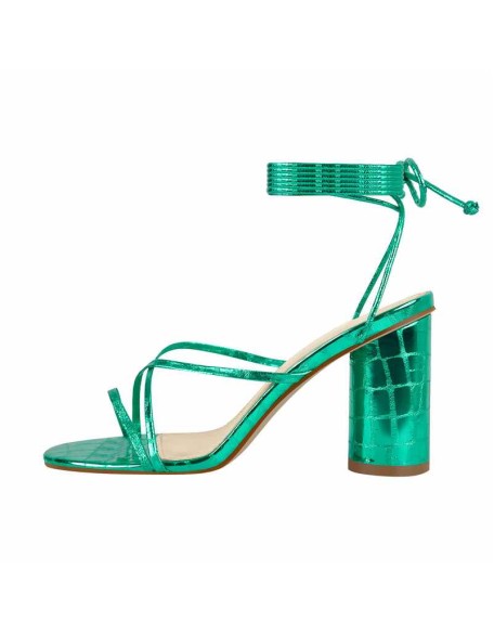 Block Chunky Heel Lace up Sandals