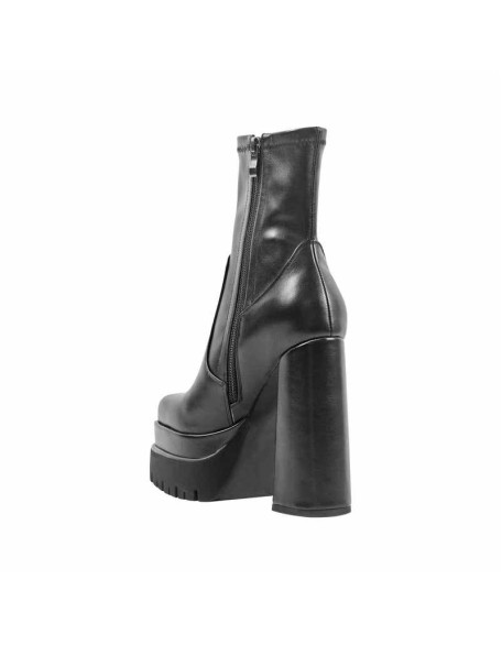 Double Platform Block Heel Ankle Boots