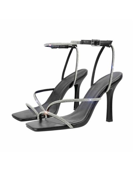 Ankle Rhinestone Strap High Heel Sandals
