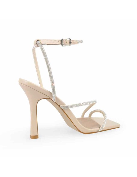 Ankle Rhinestone Strap High Heel Sandals