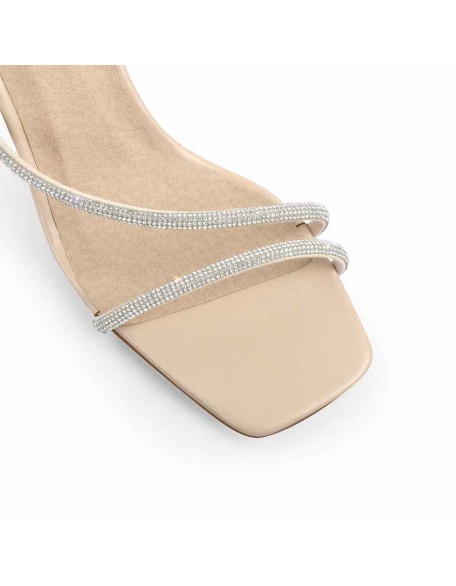 Ankle Rhinestone Strap High Heel Sandals
