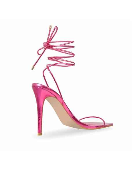 Lace Up Pointed Toe Strappy Sandals Stiletto Heels