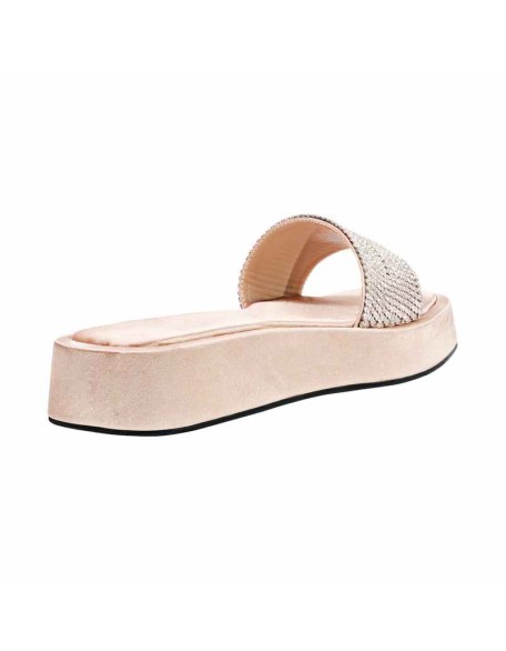 Rhinestone Slippers Open Toe Slide Flat Sandals
