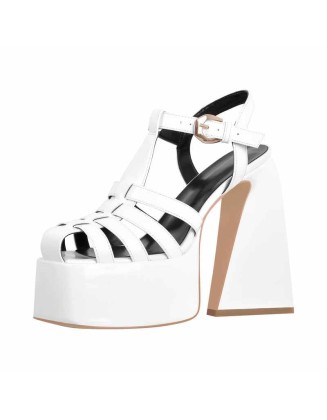 Platform Chunky High Heels Buckle Sandals