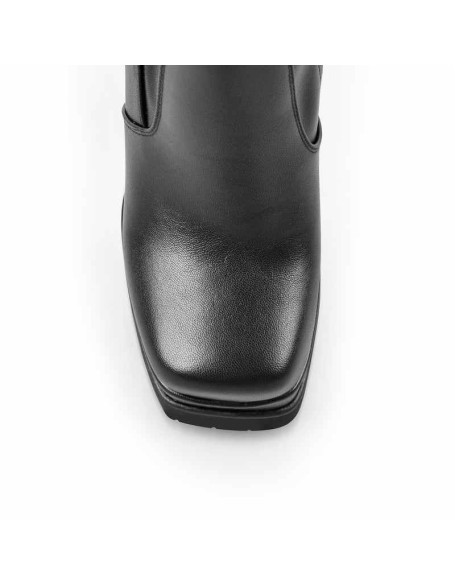 Double Platform Chunky Heel Knee High Boots