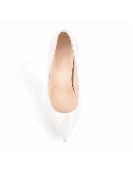 Matte White Pointed Toe Stiletto Pumps
