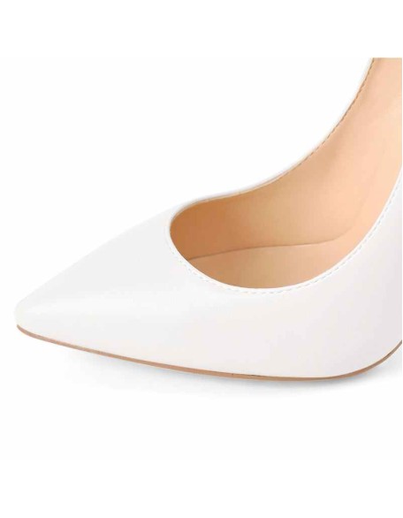 Matte White Pointed Toe Stiletto Pumps