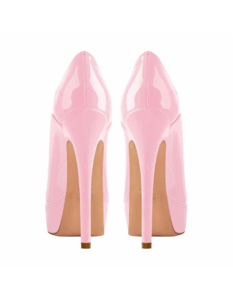 Pink Platform Lace-up Stiletto Ankle Boots