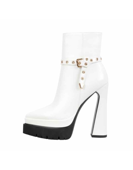 Platform Chunky High Heel Ankle Boots