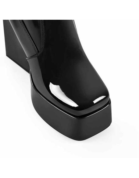 Platform Triangle Heel Thigh Knee High Boots