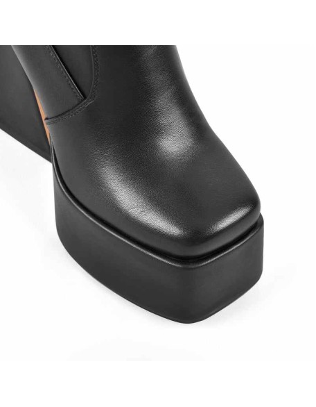 Platform Triangle Heel Thigh Knee High Boots