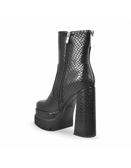 Platform Chunky High Heels Zipper Ankle Boots