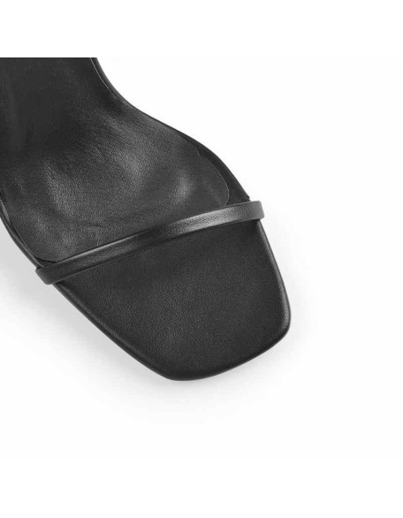 Black Ankle Strap High Heel Sandals