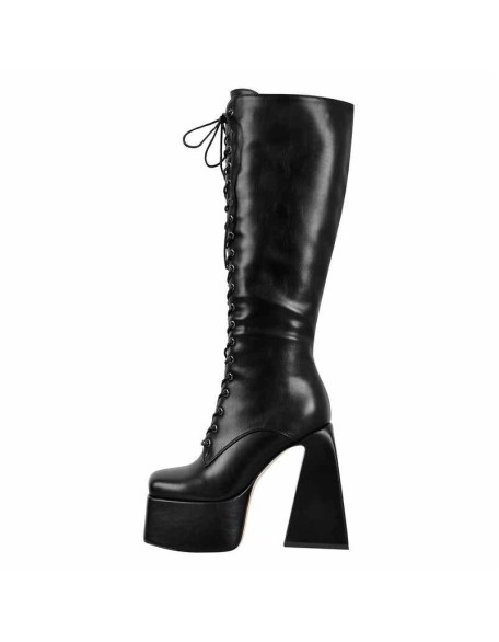 Chunky Heels Platform Knee High Boots