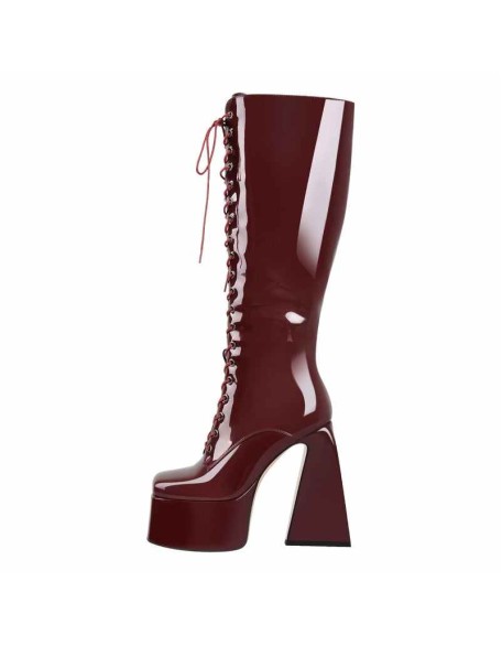Chunky Heels Platform Knee High Boots