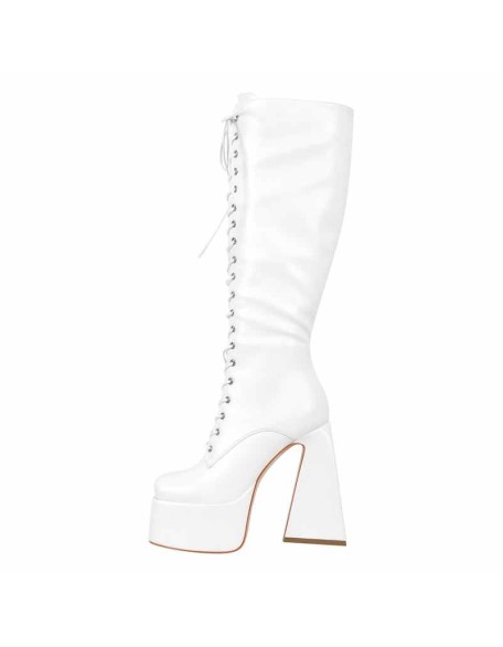 Chunky Heels Platform Knee High Boots