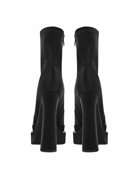 Double Platform Pointed Toe Split Joint Boots