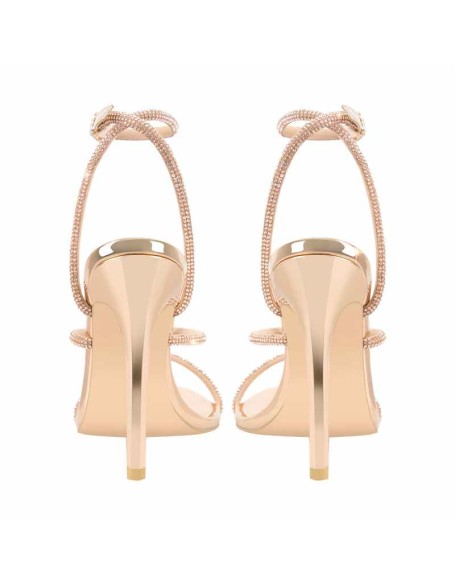 Open Toe High Heels Rhinestone Strappy Sandals