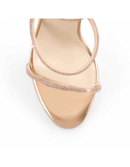 Open Toe High Heels Rhinestone Strappy Sandals